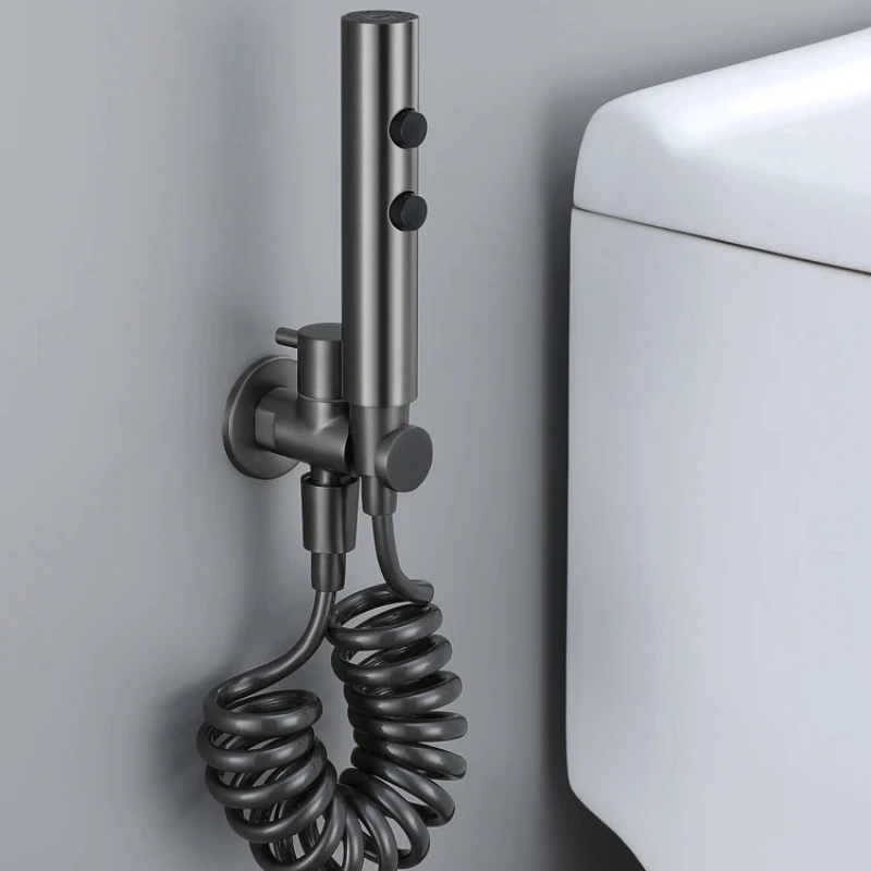 Двухкнопочный смеситель для унитаза и биде распылитель дождя из нержавеющей