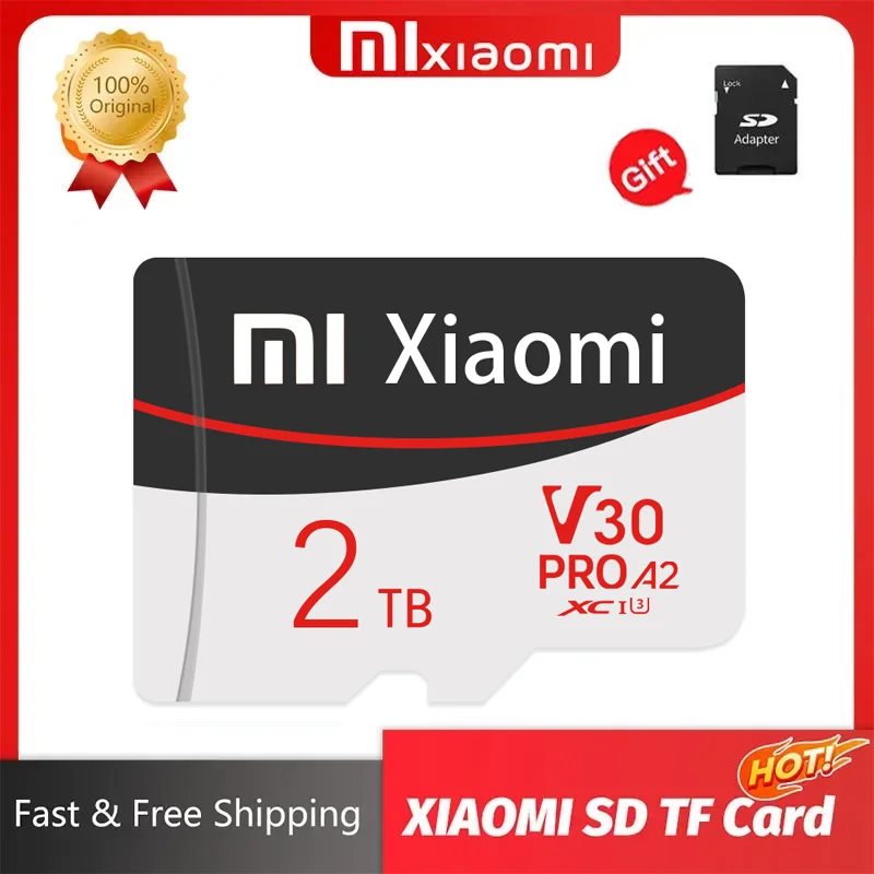 

Высокоскоростная карта памяти Micro TF SD Xiaomi, 1 ТБ, карта TF/SD, 128 ГБ, 256 ГБ, 512 ГБ, Мини карта памяти класса 10 для камеры/телефона 2023