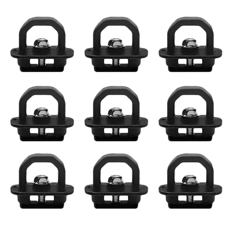 

9Pcs Car Trunk Lock Truck Rope Fixing Pull Ring Pickup Bed Anchor Hook for Chevrolet Silverado GMC Sierra 2007-2020