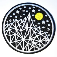 star moon sky mountain %e2%89%888cm iron on patch embroidered applique hippy retro fun art