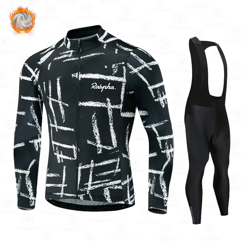 

Winter Thermal Fleece Cycling Jersey Set Ralvpha Racing Bike Cycling Suit Raphaful Bicycle Cycling Clothing maillot ciclismo