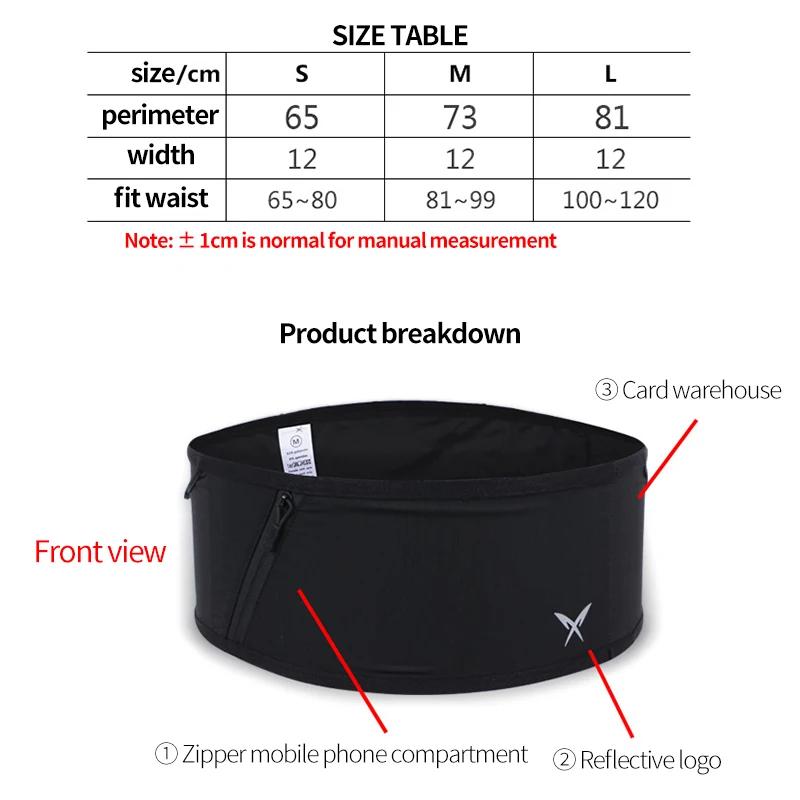 High Elastic Sports Waistband  Running Bag Men Women Outdoor GYM Cycling Belt Zipper Waist Pack With Bottle Holder Phone Pouchs