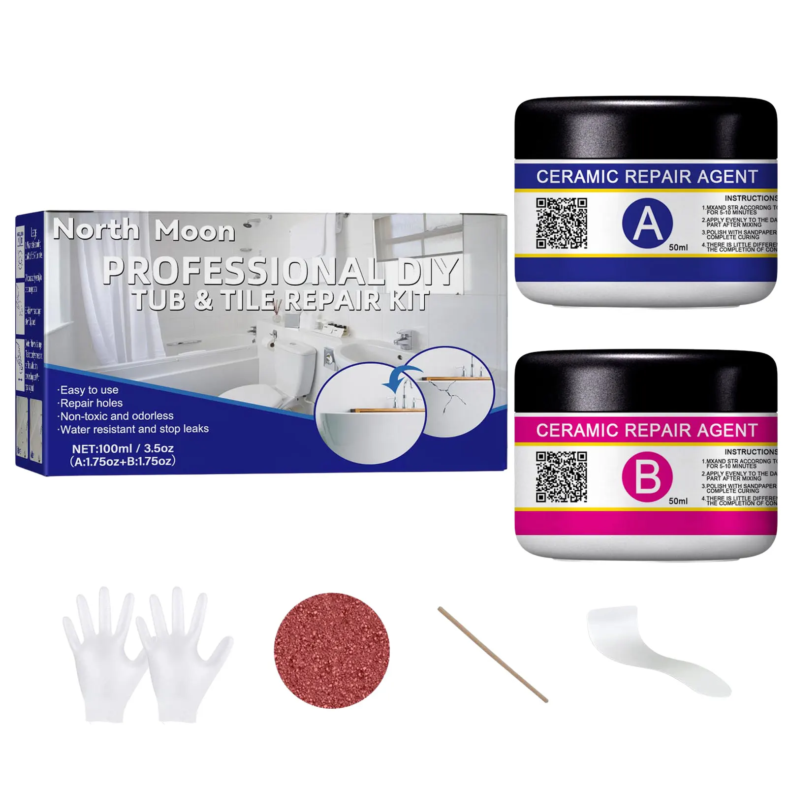 

Porcelain Repair Kit Tub Tile And Shower Repair Kit Tile And Tub Refinishing Kit For Tubs Toilet Porcelain Sink Crack