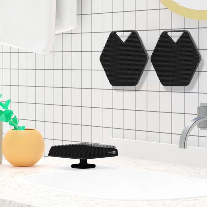 

Скребок для тела отшелушивает глубокую очистку силиконовый аксессуар для душа и ванной комнаты с специальной щетиной и эргономичными ручк...