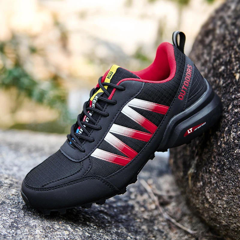 JIEMIAO Outdoor Men Women Hiking Shoes Breathable Tactical Combat Army Boots Anti-Slip Trekking Desert Training Sneakers