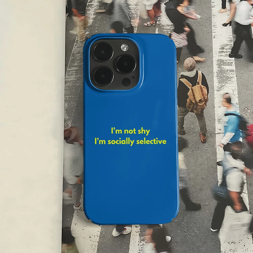Фото Чехол для телефона I'm Not Shy для iPhone 17 16 15 14 13 12 11 Air Pro Max X XS XR XSMax 7 8 Plus, глянцевый, из твердого поликарбоната №3