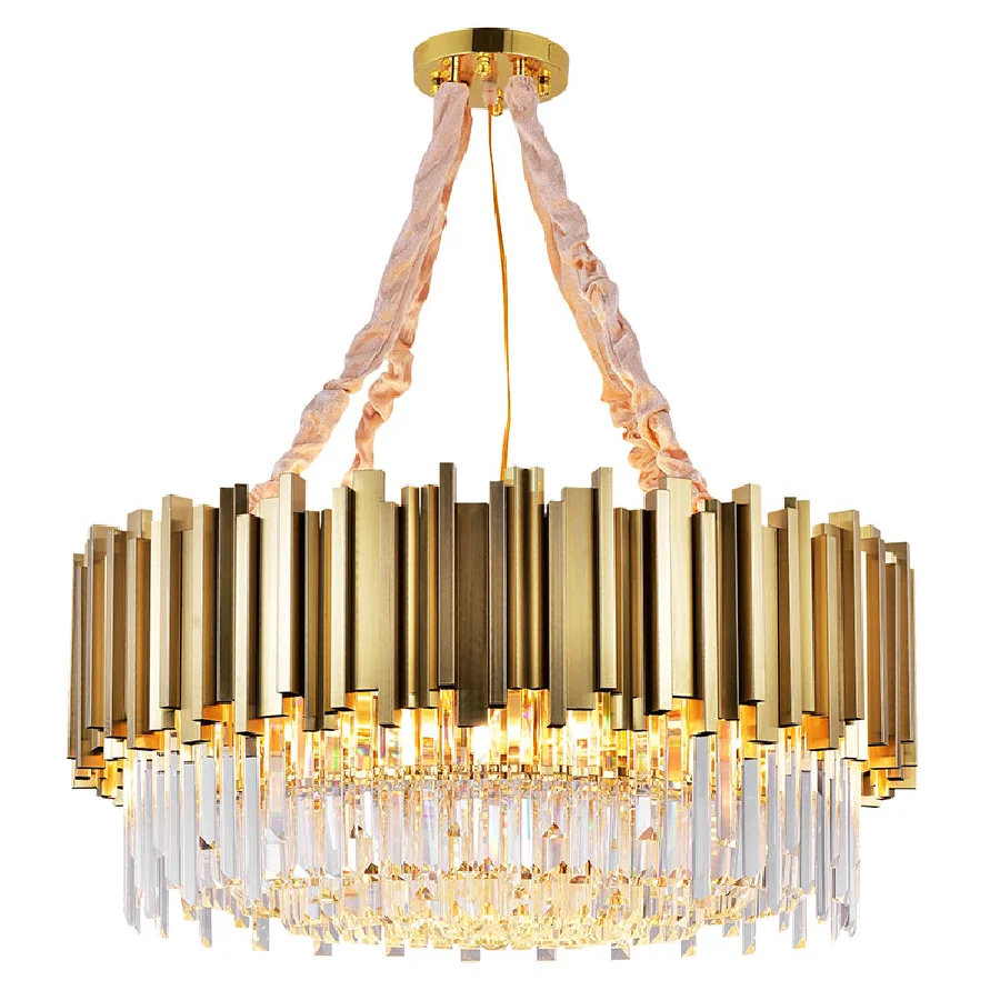 

Light Luxury Post-modern Crystal Chandelier European Style Villa Restaurant Bedroom Lamps Simple Living Room Pendant Lights