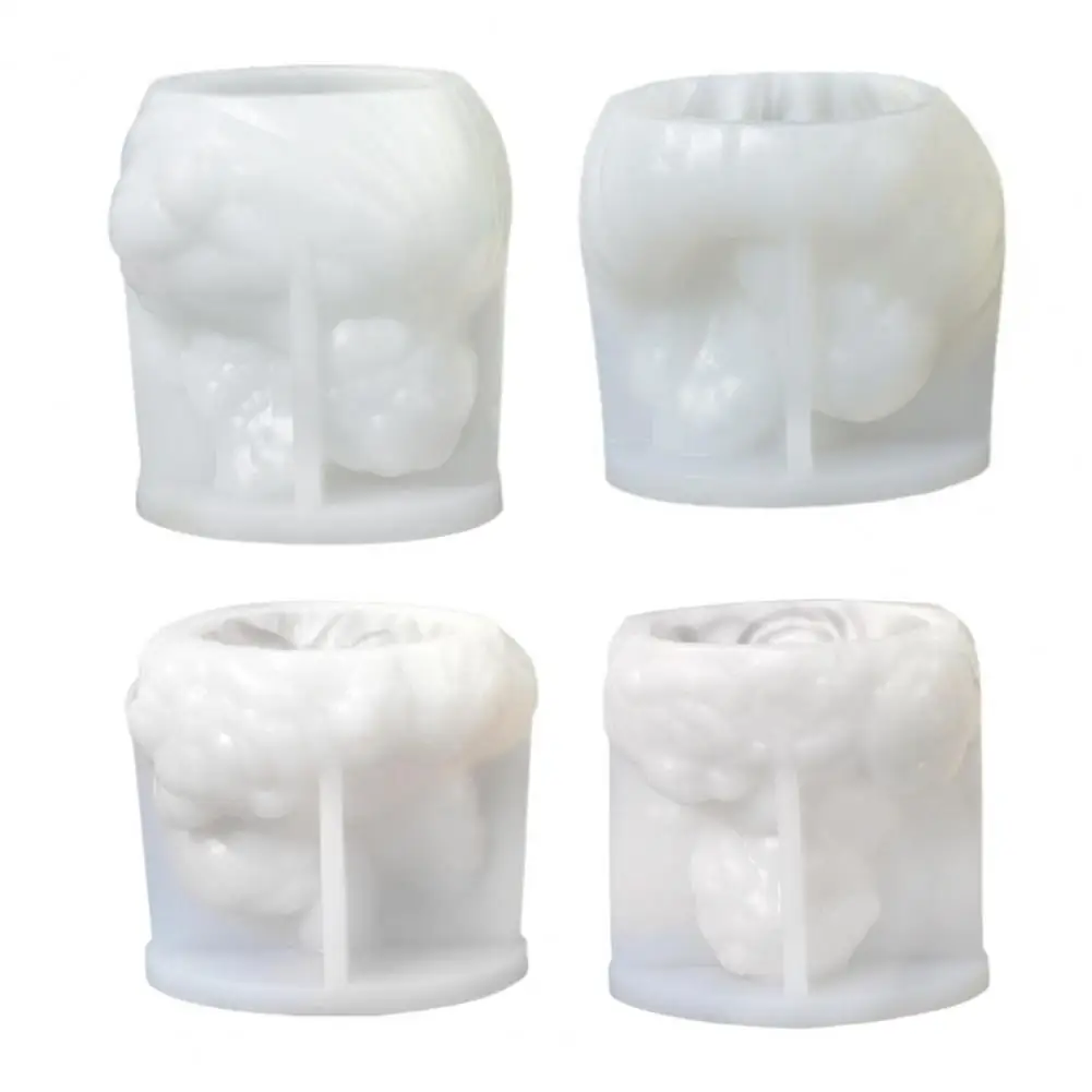 Силиконовая форма для свечей Rose Angel с антипригарным покрытием легко снимается