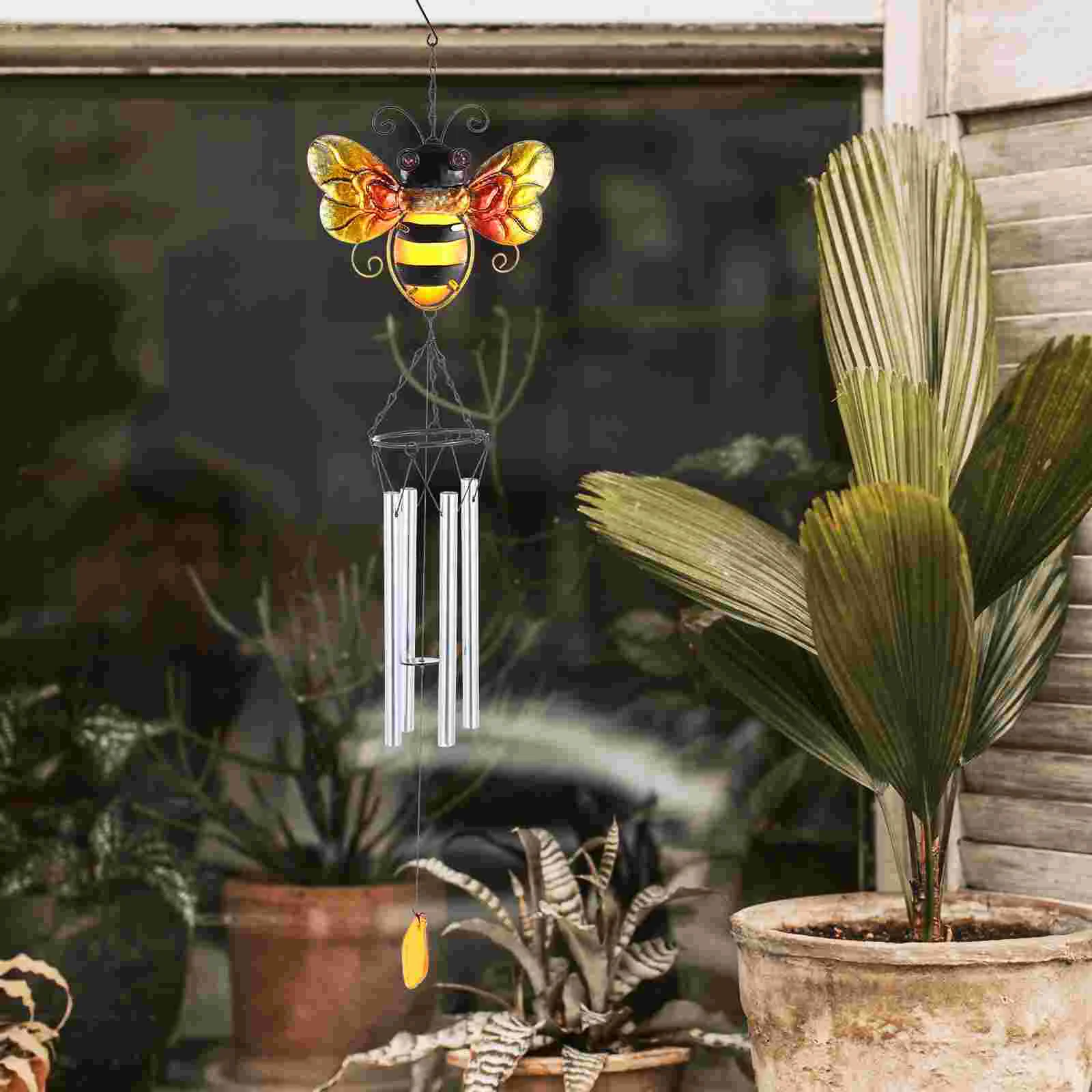 

1pc Creative Wind Bell Home Decoration Hanging Garden Bee Wind Chime (Random Style)