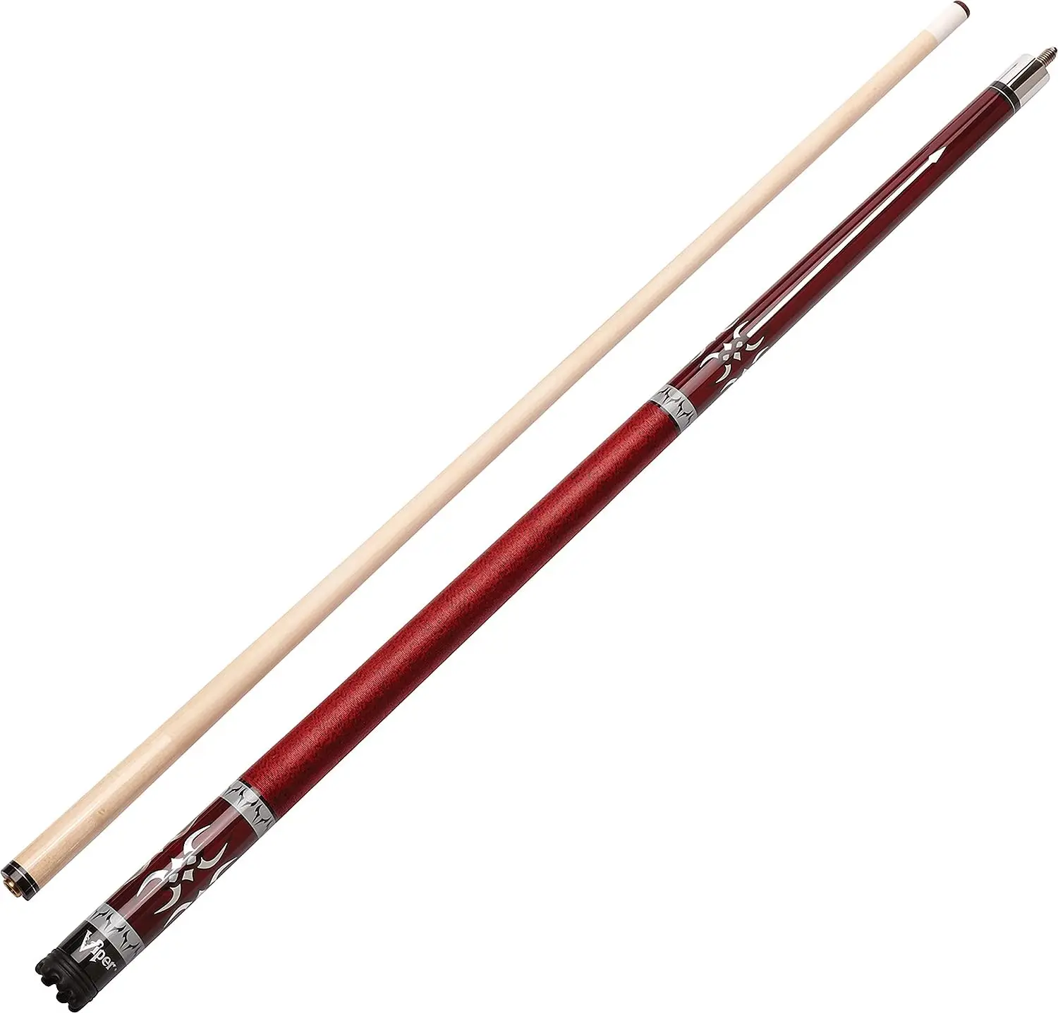 

Sinister 58" 2-Piece Billiard/Pool Cue, Burgundy with Pearlized Inlay Mm pool cue tip soft Chalk holder billiards Pool accessori