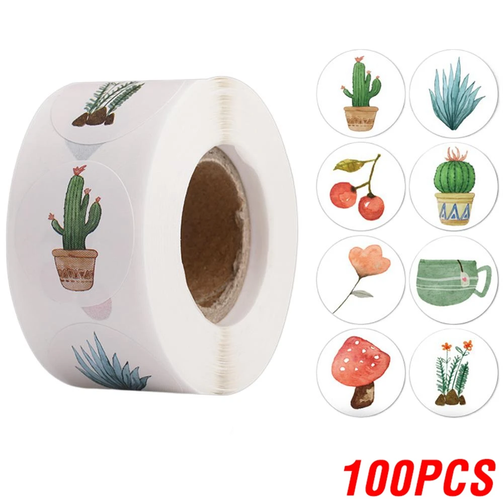 Детские наклейки животные 100-500 шт