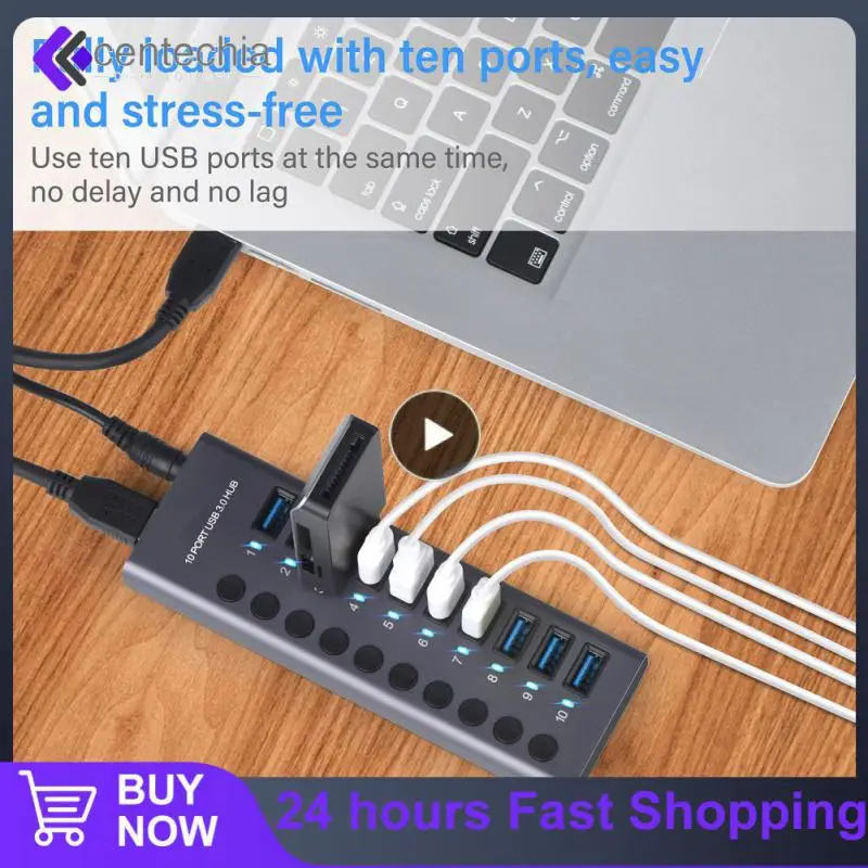 

With Independent Switch High Current Usb Splitter Usb Multiport Hub Multi-port Multi-port Usb3.0 Hub Multiple Expander Portable