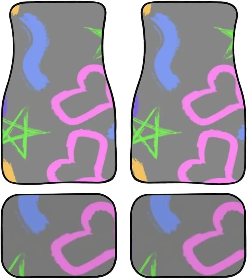 

4 шт., автомобильные коврики с рисунком сердец