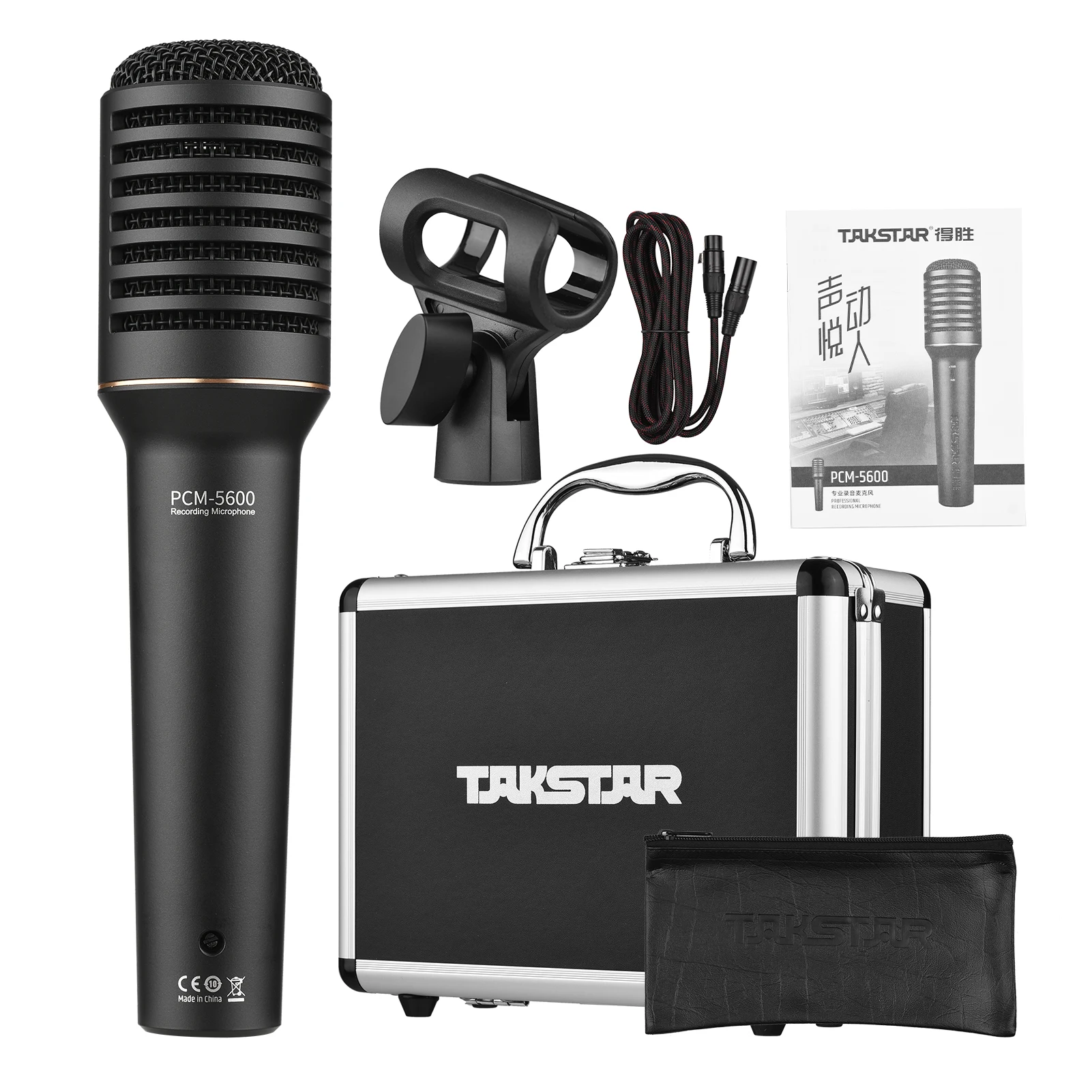 

Takstar PCM-5600 Professional Recording Microphone Handheld condenser mic for studio,livestream karaoke and live performance