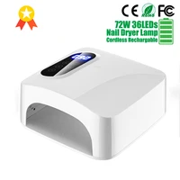 72W 15600mAh 36LEDs Nail Dryer Lamp UV Lamp Nails For Curing Gel Rechargable Professional  Lamp for Manicure Salon Equipment