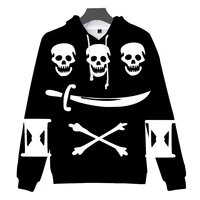 new hooded sweatshirt gothic skull black hoodie oversized sweatshirt punk skull harajuku streetwear free shipping