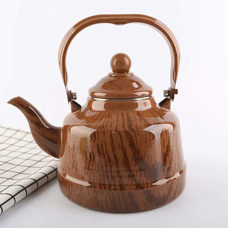 

Винтажный чайник для воды из эмалированной древесины для ресторана и домашнего использования