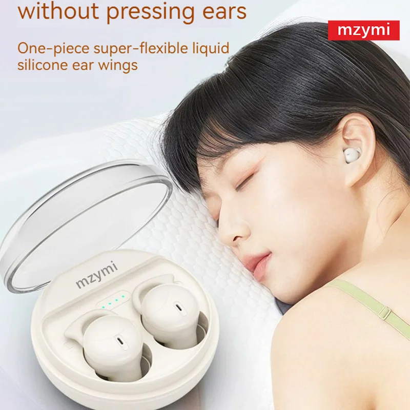 Фото Наушники Mzymi Bluetooth 5.3 Mini Q26: беспроводные, невидимые, комфортные, с шумоподавлением и микрофоном, для сна №4