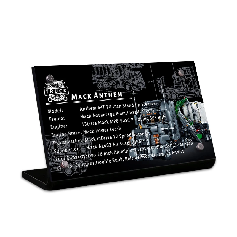 

Acrylic Display Stand Brand For 42078 Technic Series Mack Anthem Toys Building Blocks