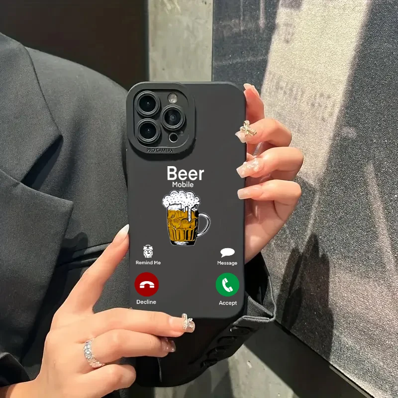 Фото Чехол для телефона Xiaomi Redmi Note 13 12 11 Pro Plus 13 12S 11S 10S Redmi 12 13C 13 4G Забавный противоударный силиконовый чехол с пивным звонком №3