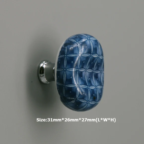 

Керамическая ручка для мебели синяя