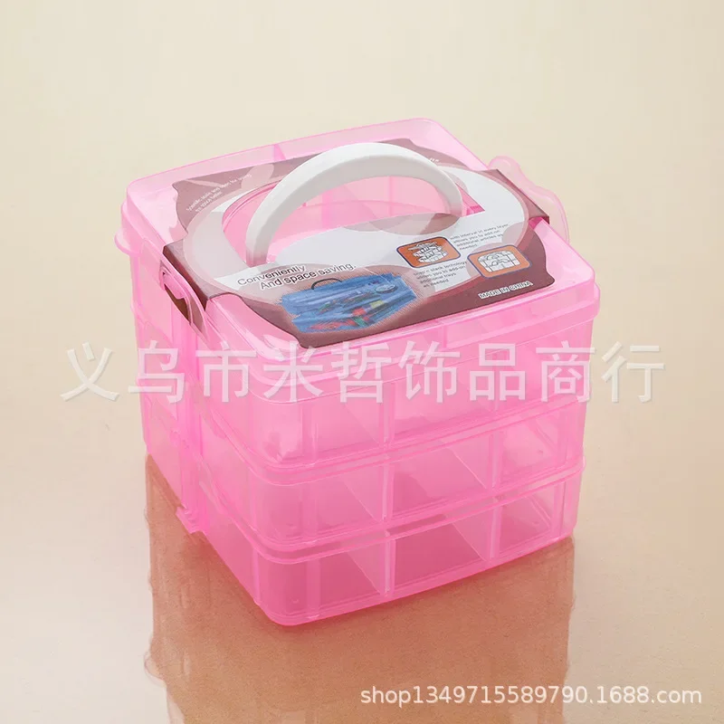 3 слоя 18 отделений прозрачная коробка для хранения контейнер ювелирных изделий