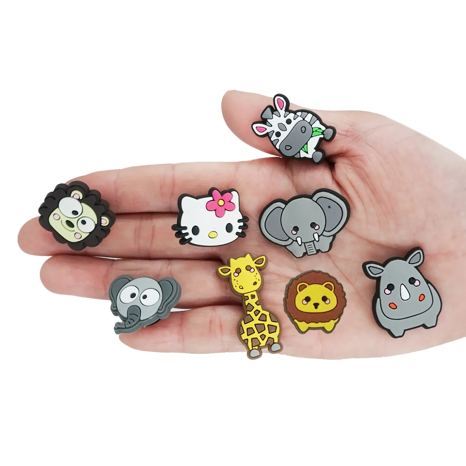 1 шт. Очаровательные Подвески для обуви со стразами Лев Зебра жираф слоны пряжки