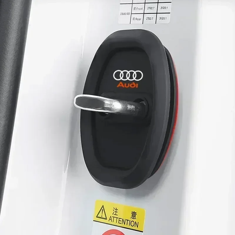 Фото 2/4 шт. силиконовые защитные накладки на замки дверей автомобиля для Audi Sline TT A1 A2 A3 A4 A5 A6 A7 1.8T 2.0T 2.4 3.0T A8 8P, аксессуары №5