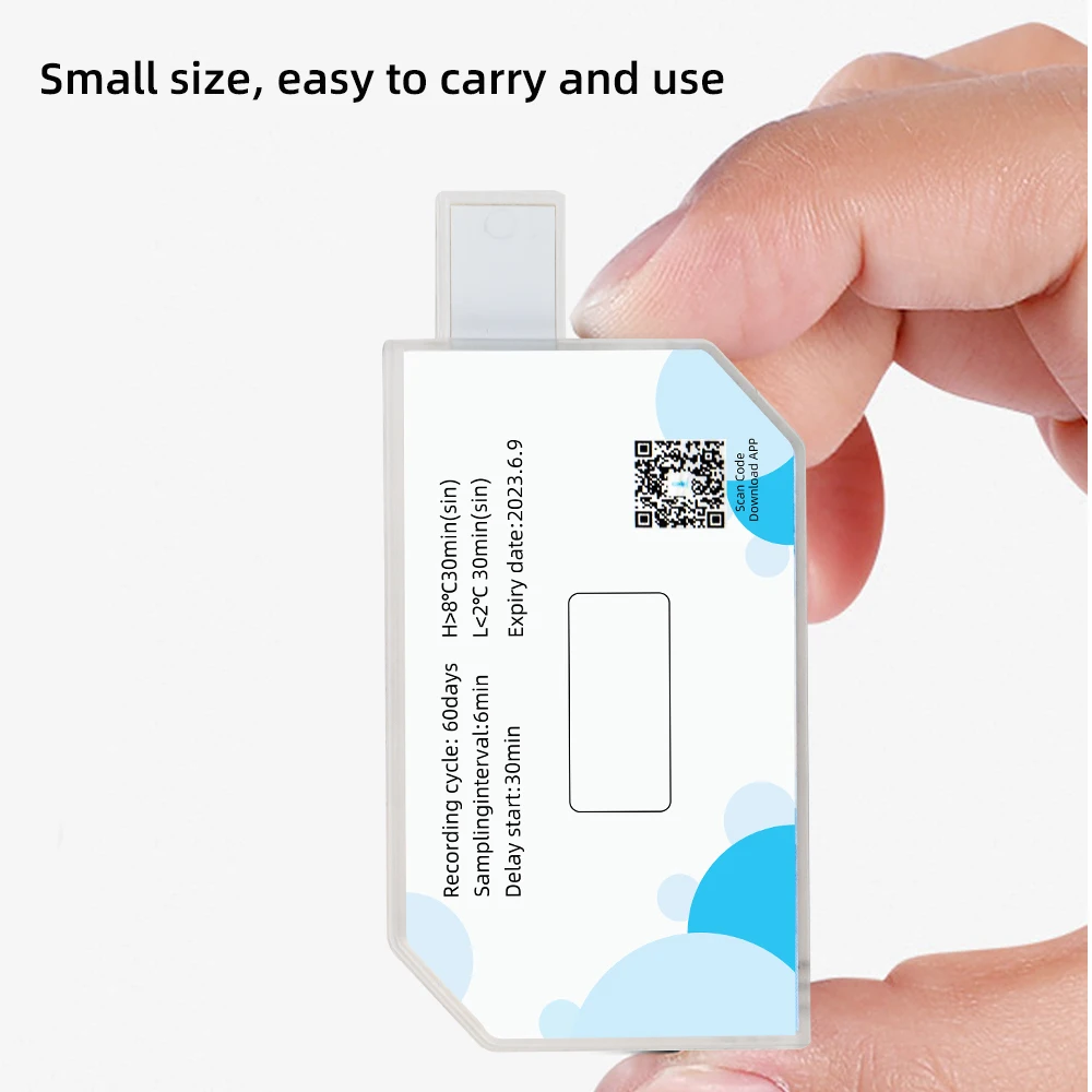 

Blue Tooth Wireless Temperature Humidity Data Logger 180days Data Recorder 14400 Points For Medicine Food Chemical Mobile APP