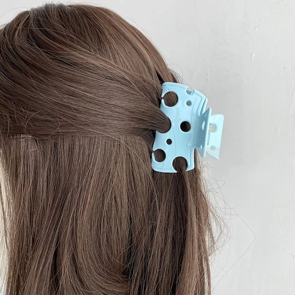 

Hollow Acetate Cheese Hair Claw Creative Dots Candy Color Large Size Korean Style Party