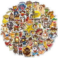 50 pcs cartoon western series stickers cross border foreign trade new car mobile phone school bag western cowboy animal stickers