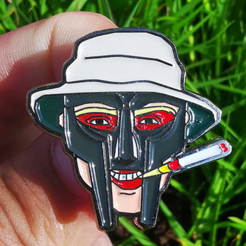 

" Supervillain " MF DOOM Enamel Pin Brooch Metal Badge Lapel Pin Jacket Jeans Fashion Jewelry Accessories Gift