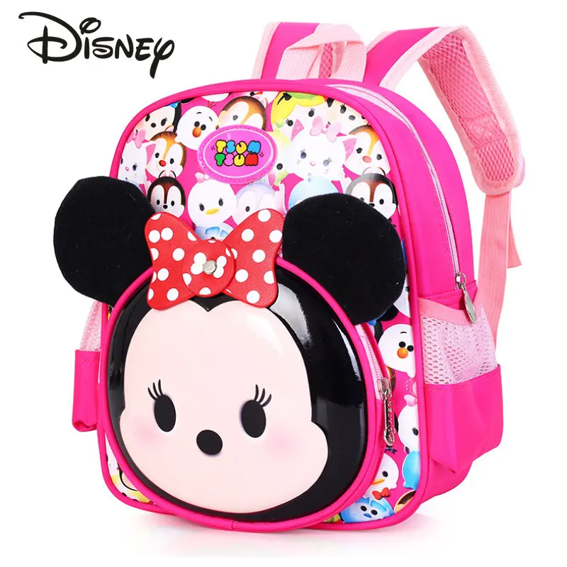 Disney Mickey Minnie New Children's School Bag Cartoon Cute Children's Backpack 3D High Quality Fashion Casual Girls' Backpack