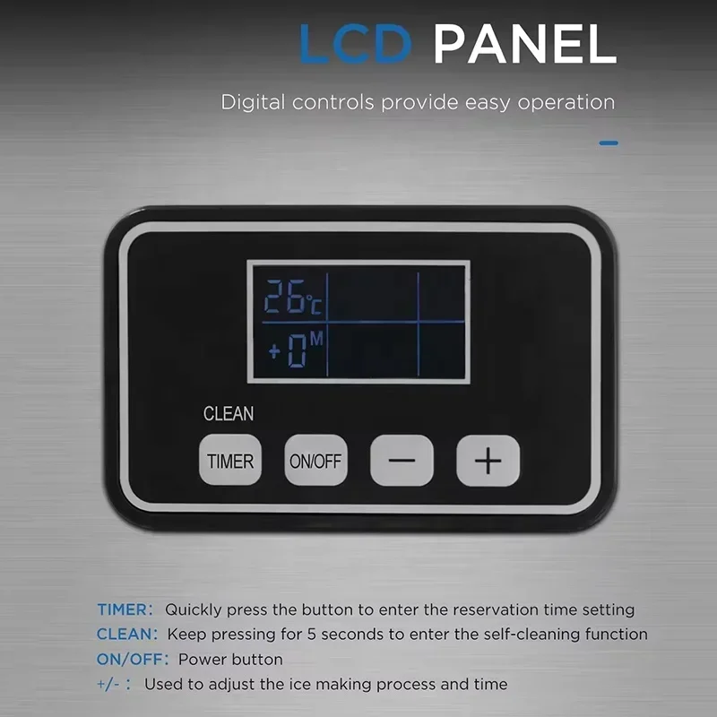 Коммерческий льдогенератор Hicon 350KGS автоматическая очистка машина для