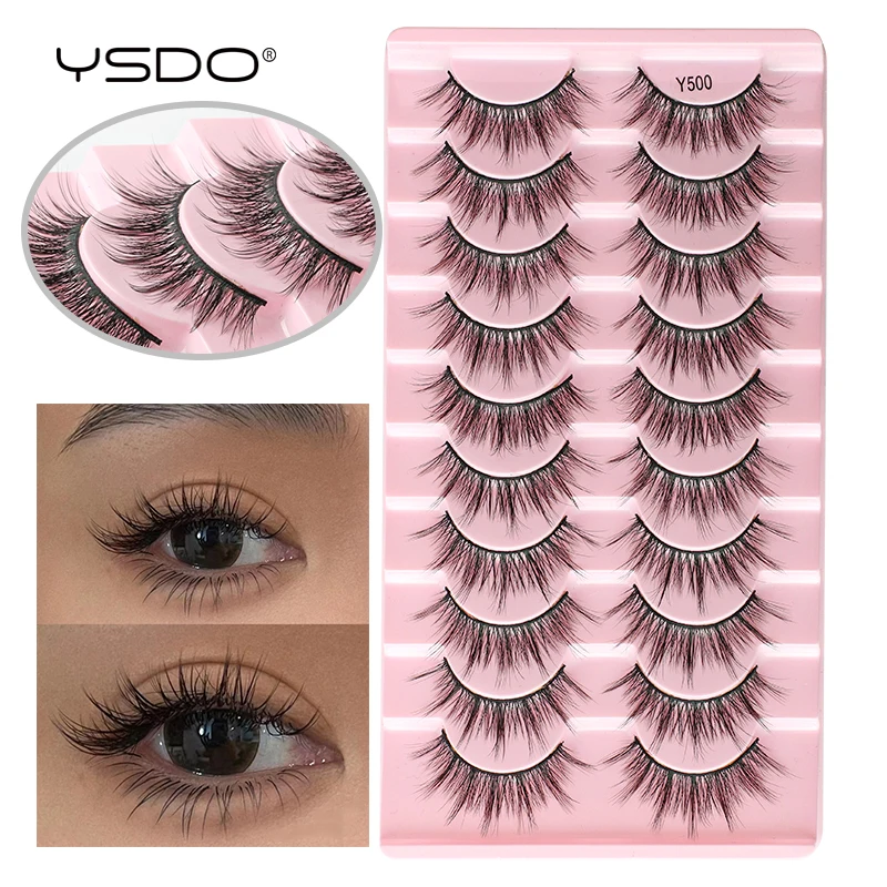 

YSDO 5/10 пар Пушистые Мягкие 3D норковые ресницы драматический объем норковые накладные ресницы натуральные длинные поддельные ресницы макияж...