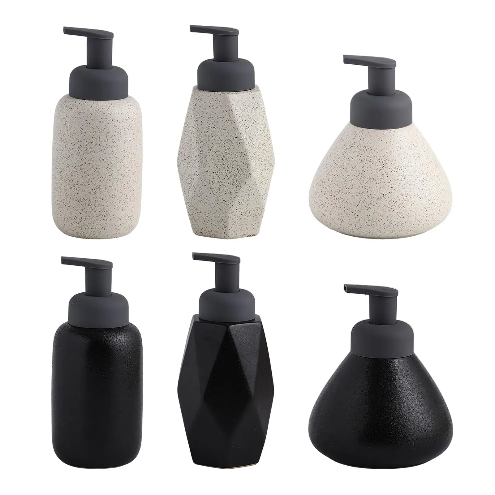 

Refillable Soap Dispenser Ceramic for Countertop Shampoo