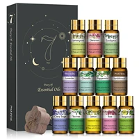 phatoil 12pcs gift box pure natural essential oils set lavender lemon tea tree essences aromatic oil for humidifier diffuser