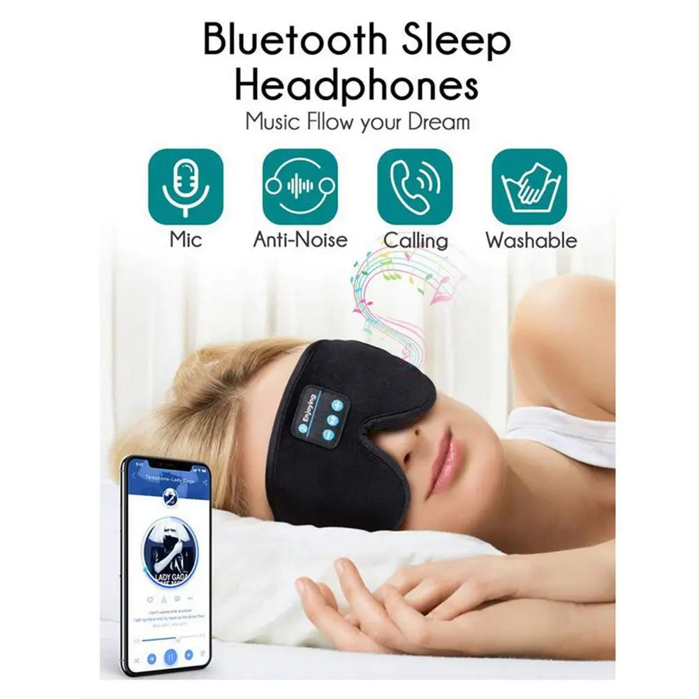 Bluetooth-гарнитура для глаз тонкая мягкая эластичная удобная беспроводная