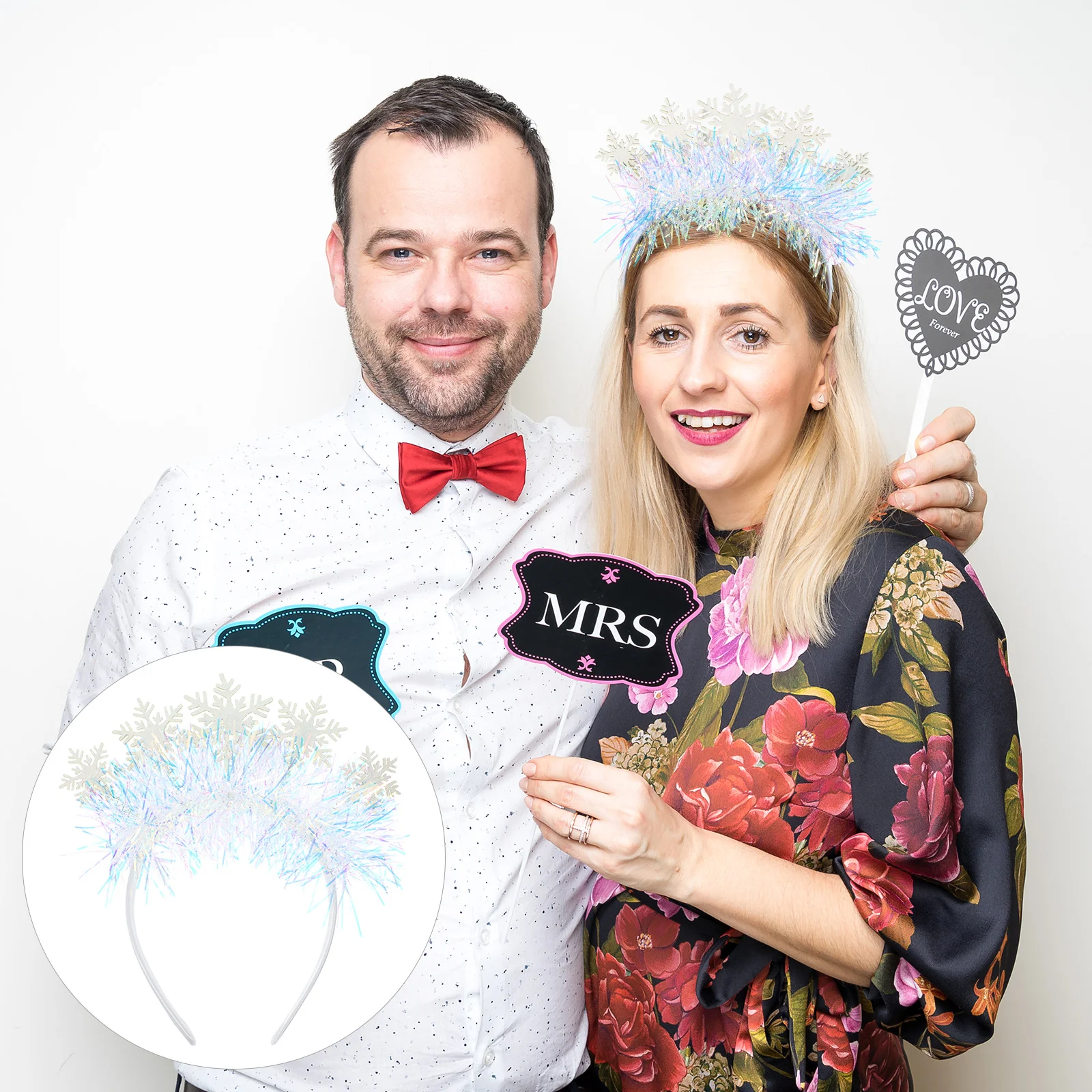 

2 Pcs Party Photo Props Xmas Hair Decoration Headband Ornament Christmas Accessories