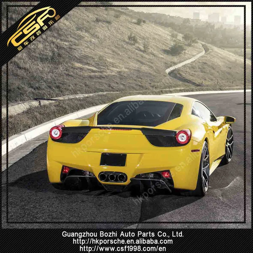 Прямая поставка с завода F458 карбоновый спойлер Reffited VS Стиль углеродное волокно