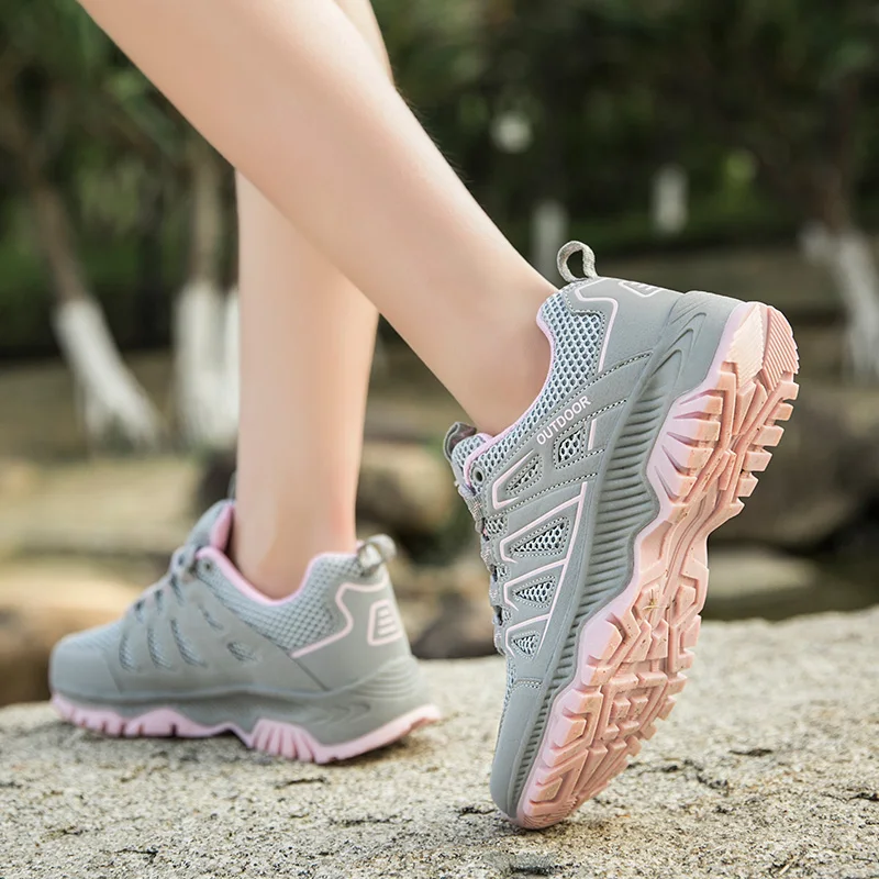 Women's Sneakers Lightweight Mesh Running Sneakers Casual Walking Breathable Outdoor Hiking Non-Slip Hiking Shoes
