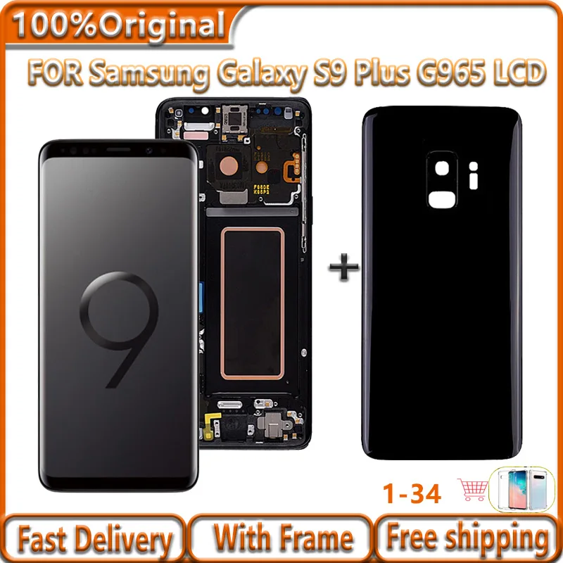 100% Оригинальный Super AMOLED дисплей для SAMSUNG Galaxy S9 plus ЖК-дисплей сенсорный экран дигитайзер G965 G965F G965N запасные части