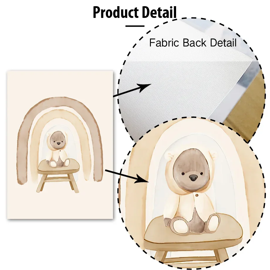 Милый богемный медведь слон Радуга троянская лошадь настенная живопись на