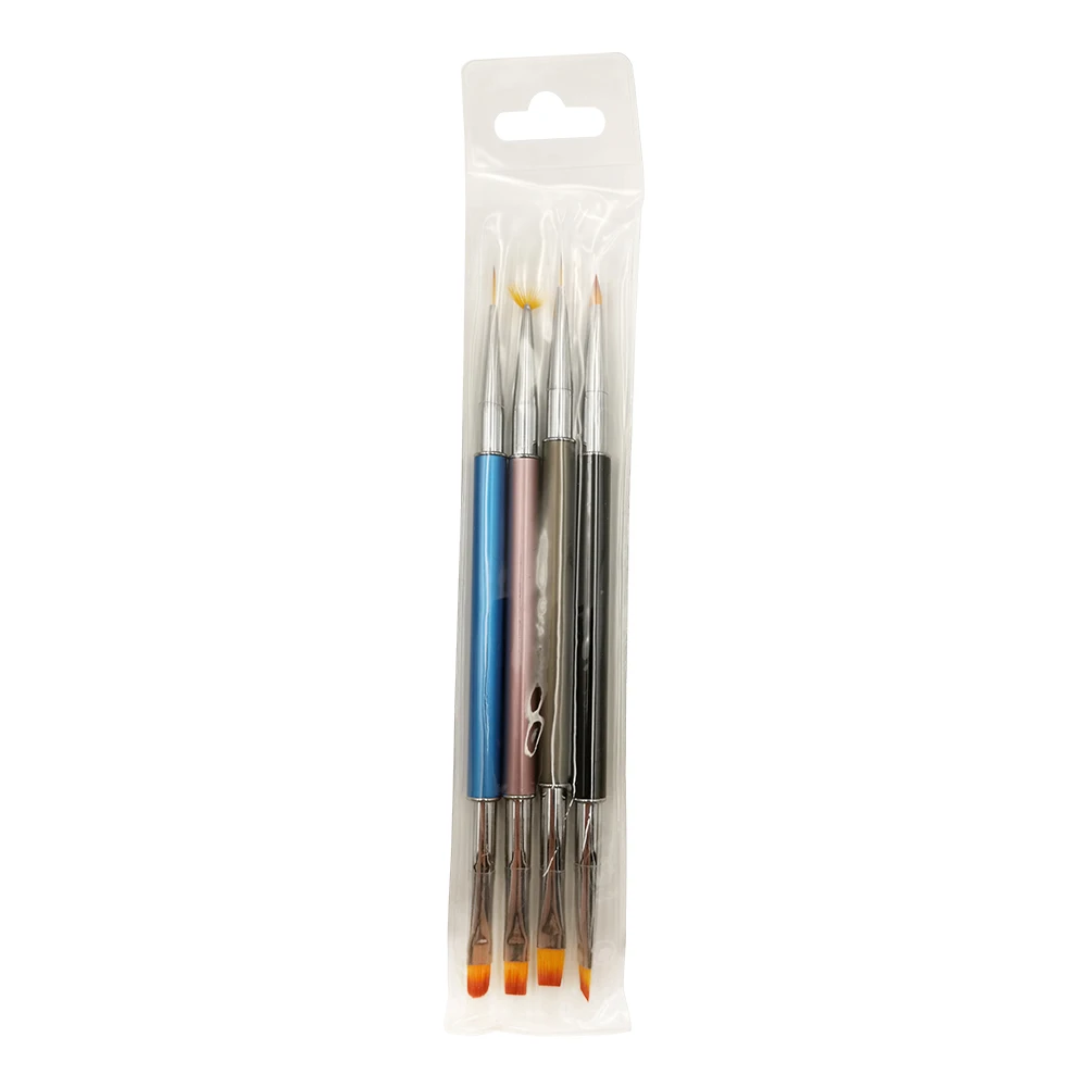 

Phototherapy Pen Multi-functional Paintbrush Hand Drawn Tool 4 Double Headed Pens With 8 Specifications Nail Enhancement Set
