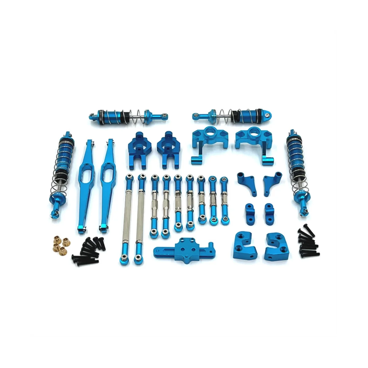

Metal Upgrade Parts Kit Steering Assembly Link Rod Set for 12429 1/12 RC Car Accessories,Blue