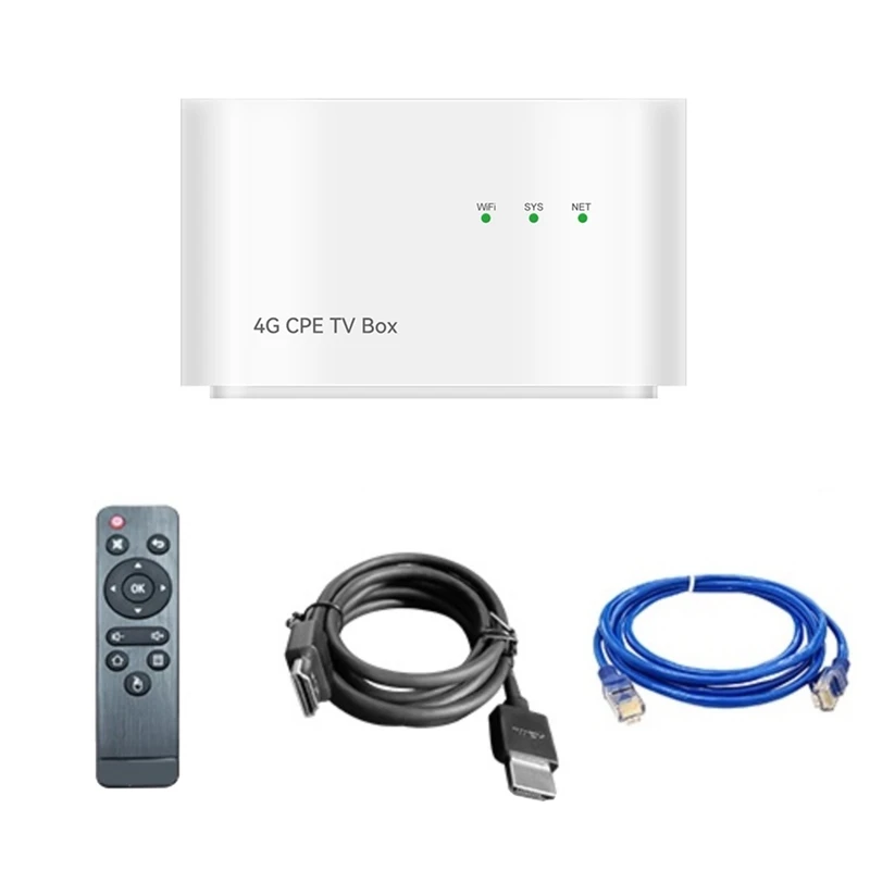 

Wifi Router 4G CPE TV BOX 4G Wireless Router Set-Top Box 2 In1 1GB+8GB With SIM Card Slot (EU Plug)