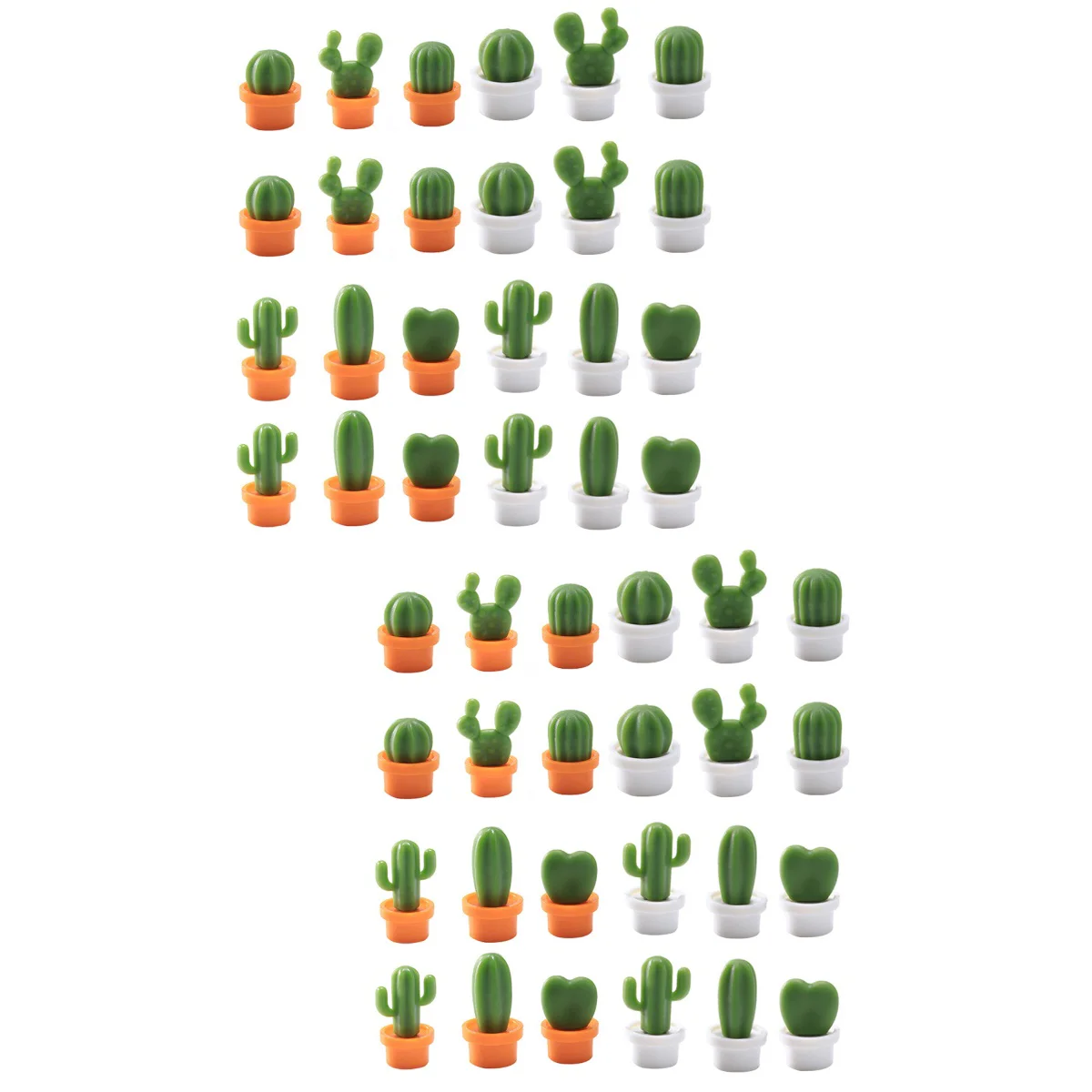 

48 Pcs Fridge Cactus Sticky Decors Stereoscopic Cactus Stickers Creative Adorns