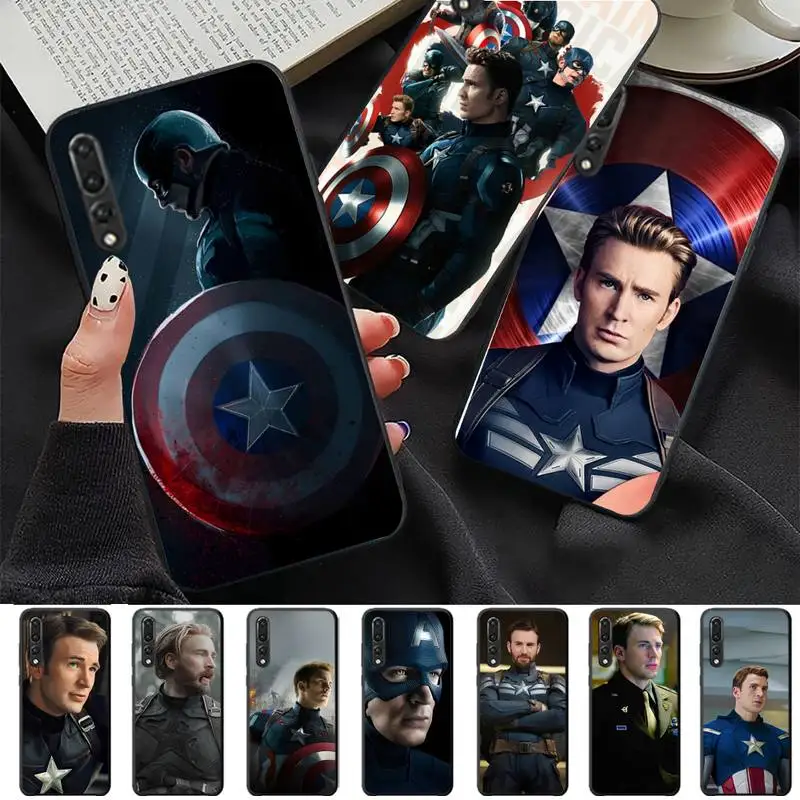

Disney Captain America Phone Case for Huawei P30 40 20 10 8 9 lite pro plus Psmart2019