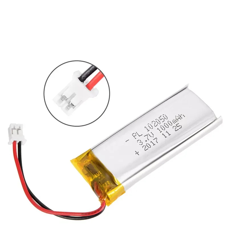 

NEW 102050 3.7V Lipo Cells 1000mah Lithium Polymer Rechargeable Battery for MP3 GPS Recording Pen LED Light Beauty Instrument