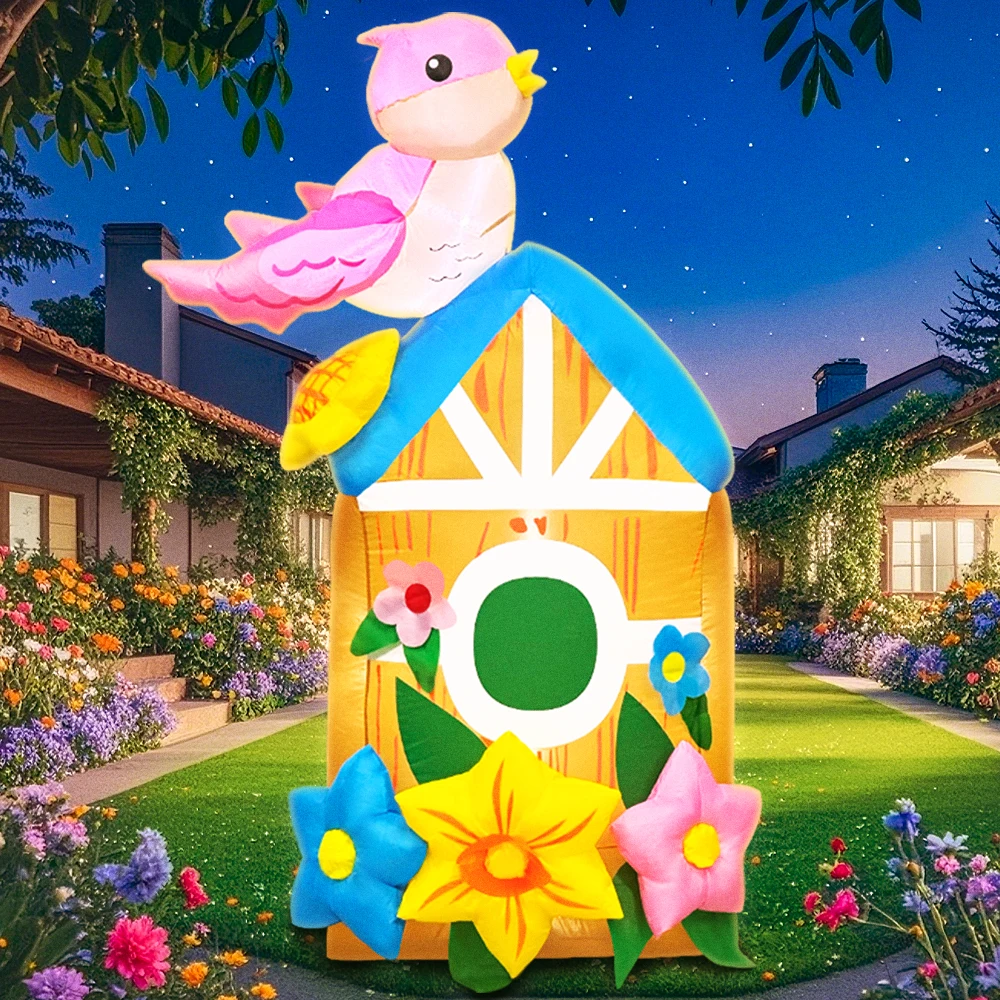 

Весенний надувной птичий домик с подсветкой